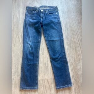 Ag Adriano Goldschmied Slim Straight Dark Blue Jeans